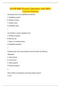 DANB RHS Practice Questions with 100&percnt;&NewLine;Correct Answers