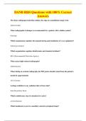DANB RHS Questions with 100&percnt; Correct&NewLine;Answers