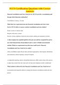FCCS Certification Questions with Correct&NewLine;Answers