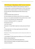 FCCS Exam 1 Questions with Correct Answers