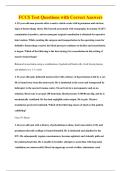 FCCS Test Questions with Correct Answers