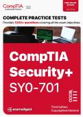CompTIA Security&plus; SY0-701 Last Minute Cram Guide 2026 - Quick Review Notes &lpar;Graded A&plus;&rpar;