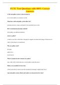FCTC Test Questions with 100&percnt; Correct&NewLine;Answers