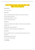 FCTC Written Study Guide Questions with&NewLine;100&percnt; Correct Answers