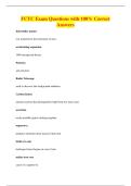 FCTC Exam Questions with 100&percnt; Correct&NewLine;Answers