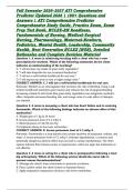 Fall Semester 2026&ndash;2027 ATI Comprehensive Predictor Updated 2026 &vert; 190&plus; Questions and Answers &vert; ATI Comprehensive Predictor Comprehensive Study Guide&comma; Practice Exam&comma; Exam Prep Test Bank&comma; NCLEX-RN Readiness&comma; Fundamentals of Nursing&comma; Medical-Surgical Nursin