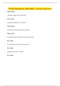 FLSD Questions with 100&percnt; Correct Answers