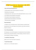 FPQP Exam Review Questions with 100&percnt;&NewLine;Correct Answers