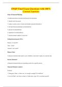 FPQP Final Exam Questions with 100&percnt;&NewLine;Correct Answers