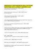EMERGENCY PREPAREDNESS HEALTHSTREAM &NewLine;QUESTIONS WITH CORRECT ANSWERS 2026 