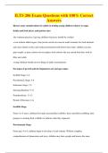ILTS 206 Exam Questions with 100&percnt; Correct&NewLine;Answers