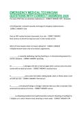 EMERGENCY MEDICAL TECHNICIAN &NewLine;QUESTIONS WITH CORRECT ANSWERS 2026 