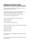 EMERGENCY POLICE DISPATCH EXAM &NewLine;QUESTIONS WITH CORRECT ANSWERS 2026&sol;2027 