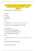 LTS 206&colon; ILLINOIS LICENSUER TESTING&NewLine;SYSTEM Questions with 100&percnt; Correct&NewLine;Answers