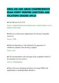 DRUG USE AND ABUSE COMPREHENSIVE&NewLine;EXAM SCRIPT VERIFIED QUESTIONS AND&NewLine;SOLUTIONS GRADED APLUS&NewLine;
