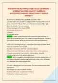 NUR 242 MED SURG EXAM 2 GALEN COLLEGE OF NURSING &vert; &NewLine;LATEST ACTUAL EXAM COMPLETE QUESTIONS  &NewLine;WITH CORRECT ANSWERS AND RATIONALES ALREADY &NewLine;GRADED A&plus;