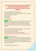 NUR 242 MED SURG EXAM 1 GALEN COLLEGE OF NURSING &vert; &NewLine;LATEST ACTUAL EXAM COMPLETE QUESTIONS  &NewLine;WITH CORRECT ANSWERS AND RATIONALES ALREADY &NewLine;GRADED A&plus; 
