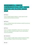ENVIRONMENTAL CHEMISTRY&NewLine;COMPREHENSIVE EXAM SCRIPT VERIFIED&NewLine;QUESTIONS AND SOLUTIONS GRADED&NewLine;APLUS&NewLine;