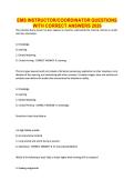 EMS INSTRUCTOR-COORDINATOR QUESTIONS WITH CORRECT ANSWERS 2026