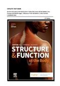 COPLETE TEST BANK&NewLine;Structure & Function of the Body by Kevin T&period; Patton PhD&comma; Frank B&period; Bell DC MSHAPI&comma; Terry Thompson MS MSHAPI Peggie L&period; Williamson PT DPT MS MSHAPI &vert;&vert; LATEST EDITION &vert;&vert;GURANTEE PASS&NewLine;