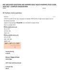 NSG 2600 SHOCK QUESTIONS AND ANSWERS ADULT HEALTH NURSING STUDY GUIDE 2026&sol;2027 &vert; COMPLETE SHOCK REVIEW