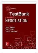 Test Bank for Essentials of Negotiation&comma; 6th Edition &ndash; Roy J&period; Lewicki&comma; Bruce Barry&comma; David M&period; Saunders &ndash; All Chapters&comma; Graded A&plus;&NewLine;