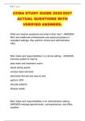 CDC SERVICES JOURNEYMAN &NewLine;LEVEL 5 FINAL TEST 2026&sol;2027 &NewLine;ACTUAL QUESTIONS WITH &NewLine;VERIFIED ANSWERS&period;