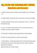 All PLTW IED Vocabulary Terms Actual Exam Newest 2026 Questions and Correct Answers &lpar;Latest 2026 &sol; 2027 Update&rpar; Graded A&plus; Verified by Experts