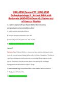 HSC 4558 Exam 4 V1 &vert; HSC 4558 &NewLine;Pathophysiology II &vert; Actual Q&A with &NewLine;Rationale &lpar;HSC4558 Exam 4&rpar; &vert; University &NewLine;of Central Florida 