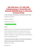 HSC 4558 Exam 1 V1&ndash;V3 &vert; HSC 4558 Pathophysiology II &vert; University of Central Florida &vert; Actual Q&A with Rationale &lpar;HSC4558 Exam 1&rpar;