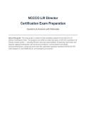 NCCCO Lift Director Certification Exam &NewLine;Questions & Answers with Rationales&vert; Latest Update
