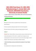 HSC 4558 Final Exam V1&ndash;V3 &vert; HSC 4558 Pathophysiology II &vert; University of Central Florida &vert; Actual Q&A with Rationale &lpar;HSC4558 Final Exam&rpar;