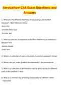 ServiceNow CSA Actual Exam Newest 2026 Questions and Correct Answers &lpar;Latest 2026 &sol; 2027 Update&rpar; Graded A&plus; Verified by Experts