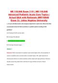 NR 110&period;646 Exam 3 V1 &vert; NR 110&period;646 &NewLine;Advanced Pediatric Acute Care Topics &vert; &NewLine;Actual Q&A with Rationale &lpar;NR110646 &NewLine;Exam 3&rpar; &vert; Johns Hopkins University 
