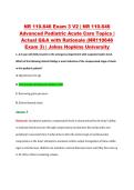 NR 110&period;646 Exam 3 V2 &vert; NR 110&period;646 &NewLine;Advanced Pediatric Acute Care Topics &vert; &NewLine;Actual Q&A with Rationale &lpar;NR110646 &NewLine;Exam 3&rpar; &vert; Johns Hopkins University