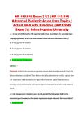 NR 110&period;646 Exam 3 V3 &vert; NR 110&period;646 &NewLine;Advanced Pediatric Acute Care Topics &vert; &NewLine;Actual Q&A with Rationale &lpar;NR110646 &NewLine;Exam 3&rpar; &vert; Johns Hopkins University 