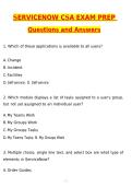 ServiceNow CSA Exam Prep Newest 2026 Questions and Correct Answers &lpar;Latest 2026 &sol; 2027 Update&rpar; Graded A&plus; Verified by Experts&period;