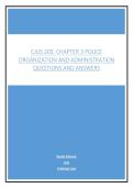 CJUS 203&colon; CHAPTER 3 POLICE ORGANIZATION AND ADMINISTRATION QUESTIONS AND ANSWERS