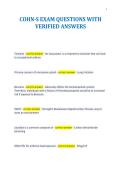 COHN-S EXAM QUESTIONS WITH&NewLine;VERIFIED ANSWERS&NewLine;