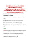 NR 546 Week 1 Exam V1&ndash;V3 &vert; NR 546 Advanced Pharmacology Psychopharmacology for the PMHNP &vert; Chamberlain University &vert; Actual Q&A with Rationale &lpar;Chamberlain NR546 Week 1 Exam&rpar;