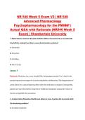 NR 546 Week 5 Exam V2 &vert; NR 546 &NewLine;Advanced Pharmacology &NewLine;Psychopharmacology for the PMHNP &vert; &NewLine;Actual Q&A with Rationale &lpar;NR546 Week 5 &NewLine;Exam&rpar; &vert; Chamberlain University 