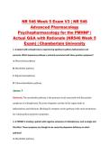 NR 546 Week 5 Exam V3 &vert; NR 546 &NewLine;Advanced Pharmacology &NewLine;Psychopharmacology for the PMHNP &vert; &NewLine;Actual Q&A with Rationale &lpar;NR546 Week 5 &NewLine;Exam&rpar; &vert; Chamberlain University