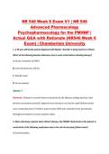 NR 546 Week 6 Exam V1 &vert; NR 546 &NewLine;Advanced Pharmacology &NewLine;Psychopharmacology for the PMHNP &vert; &NewLine;Actual Q&A with Rationale &lpar;NR546 Week 6 &NewLine;Exam&rpar; &vert; Chamberlain University 