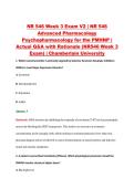 NR 546 Week 3 Exam V2 &vert; NR 546 &NewLine;Advanced Pharmacology &NewLine;Psychopharmacology for the PMHNP &vert; &NewLine;Actual Q&A with Rationale &lpar;NR546 Week 3 &NewLine;Exam&rpar; &vert; Chamberlain University
