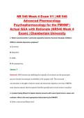 NR 546 Week 4 Exam V1 &vert; NR 546 &NewLine;Advanced Pharmacology &NewLine;Psychopharmacology for the PMHNP &vert; &NewLine;Actual Q&A with Rationale &lpar;NR546 Week 4 &NewLine;Exam&rpar; &vert; Chamberlain University 