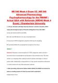 NR 546 Week 4 Exam V2 &vert; NR 546 &NewLine;Advanced Pharmacology &NewLine;Psychopharmacology for the PMHNP &vert; &NewLine;Actual Q&A with Rationale &lpar;NR546 Week 4 &NewLine;Exam&rpar; &vert; Chamberlain University