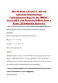 NR 546 Week 4 Exam V1&ndash;V3 &vert; NR 546 Advanced Pharmacology Psychopharmacology for the PMHNP &vert; Chamberlain University &vert; Actual Q&A with Rationale &lpar;Chamberlain NR546 Week 4 Exam&rpar;