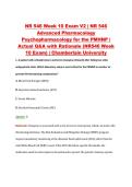 NR 546 Week 10 Exam V2 &vert; NR 546 &NewLine;Advanced Pharmacology &NewLine;Psychopharmacology for the PMHNP &vert; &NewLine;Actual Q&A with Rationale &lpar;NR546 Week &NewLine;10 Exam&rpar; &vert; Chamberlain University 