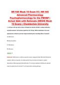 NR 546 Week 10 Exam V3 &vert; NR 546 &NewLine;Advanced Pharmacology &NewLine;Psychopharmacology for the PMHNP &vert; &NewLine;Actual Q&A with Rationale &lpar;NR546 Week &NewLine;10 Exam&rpar; &vert; Chamberlain University