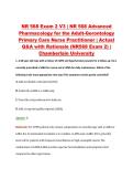 NR 568 Exam 2 V3 &vert; NR 568 Advanced &NewLine;Pharmacology for the Adult-Gerontology &NewLine;Primary Care Nurse Practitioner &vert; Actual &NewLine;Q&A with Rationale &lpar;NR568 Exam 2&rpar; &vert; &NewLine;Chamberlain University 